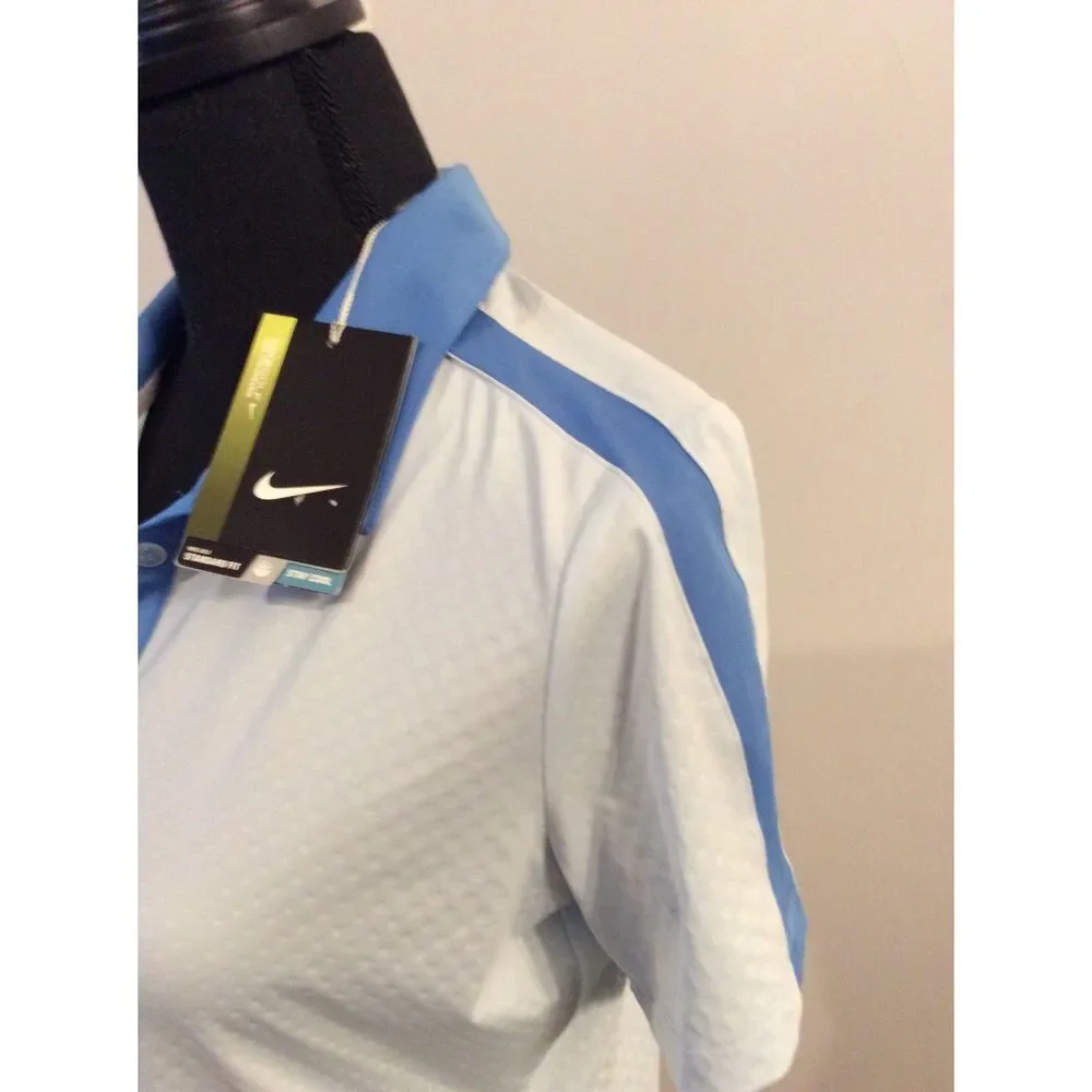 NEW NWT Nike Golf Tour Performance Powder Blue Short Sleeve Women's Size Medium